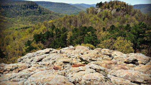 Along the trail at Sam's Throne. Photo from April 2015.