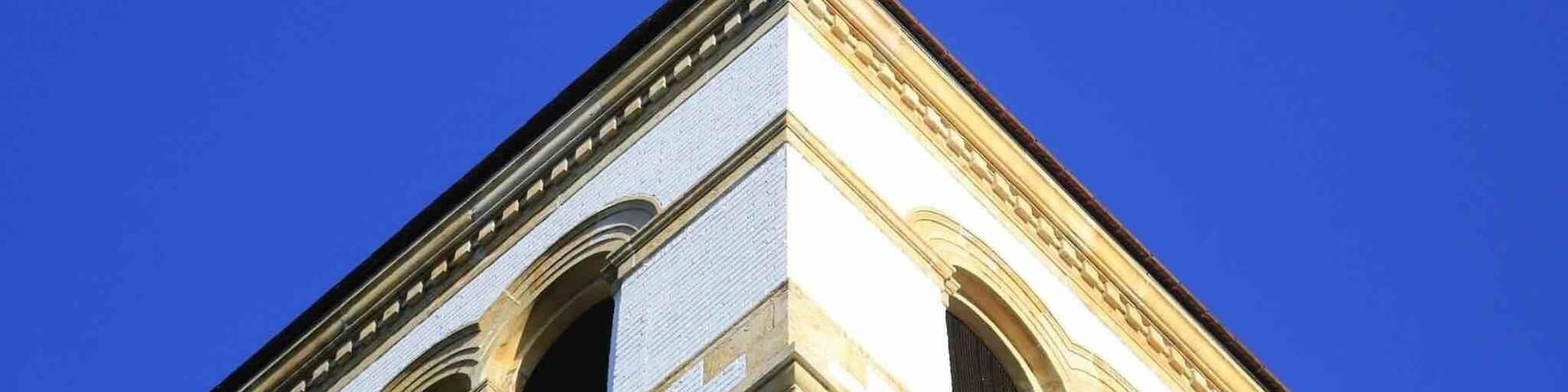 Minimalist photo of the Saint Leo abbey church in Saint Leo Florida