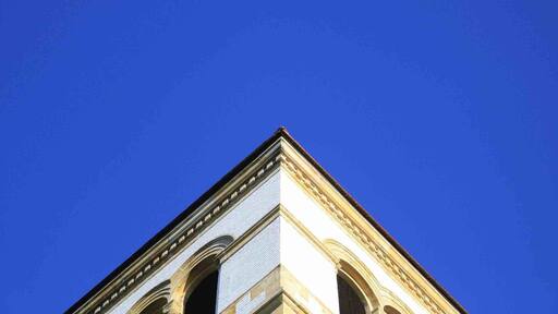 Minimalist photo of the Saint Leo abbey church in Saint Leo Florida