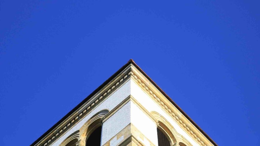 Minimalist photo of the Saint Leo abbey church in Saint Leo Florida