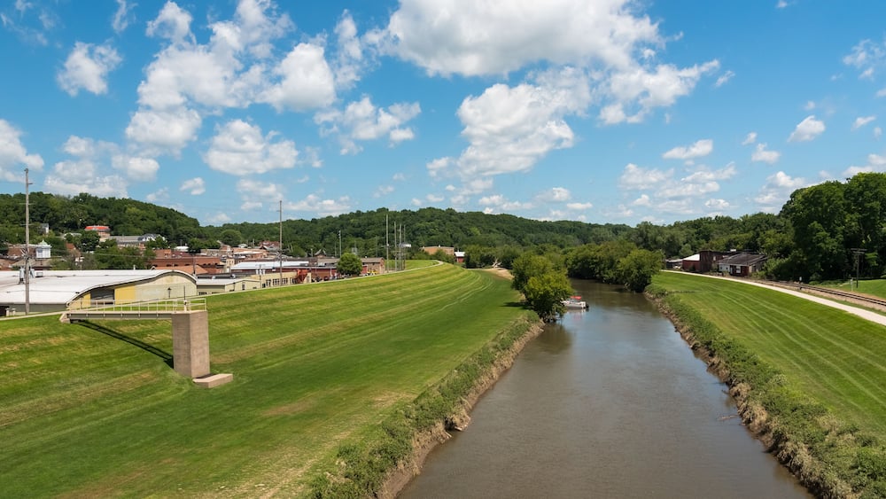 River and a path way in Galena