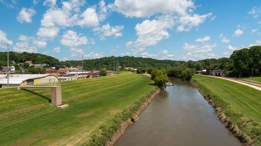 River and a path way in Galena