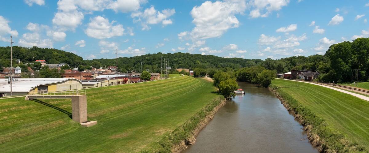River and a path way in Galena