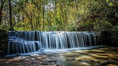 Hidden Falls on an autumn day in Nerstrand, MN