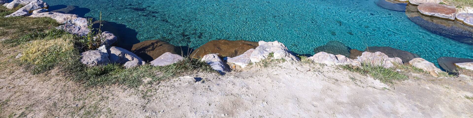 Hot Creek natural swimming area in eastern Nevada.