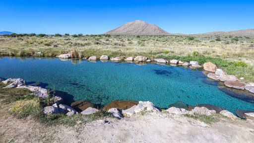 Hot Creek natural swimming area in eastern Nevada.