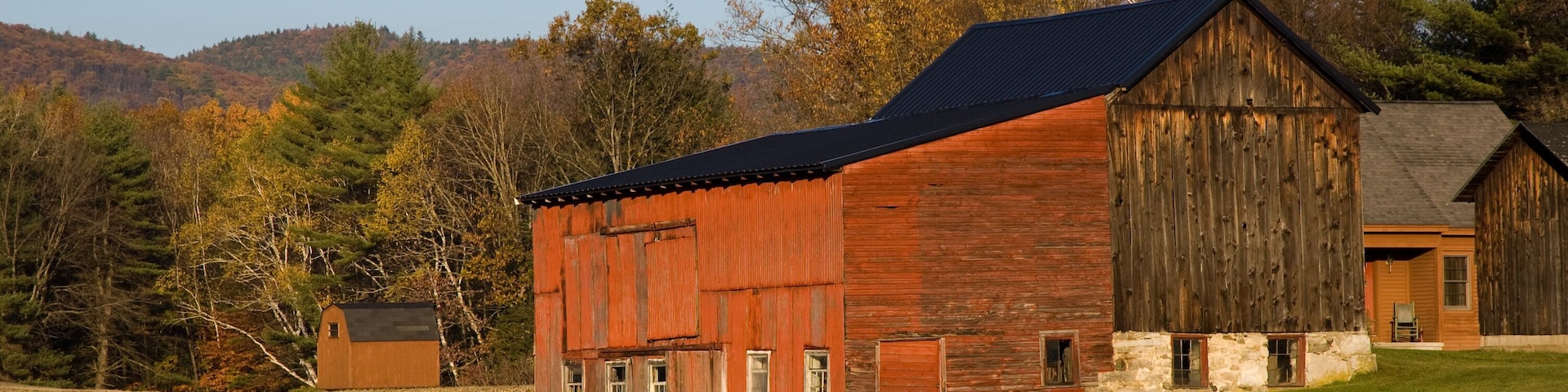 Autumn Barn at Sunrise