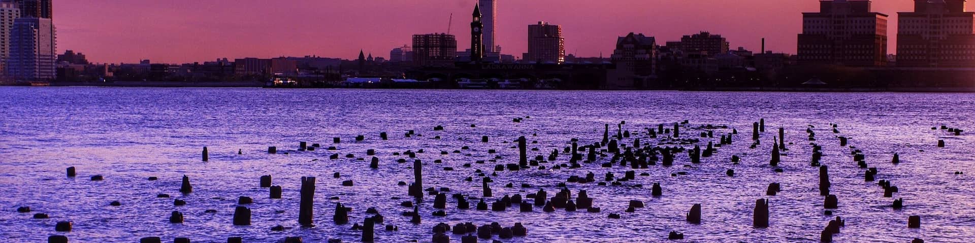 Beautiful sunset at the Hudson River Waterfront Park. The purple color makes me think of Prince " purple rain". #Iâ€ïžNY #colorful #waterlust #citylife #twilight #cityscapes #nightscapes #LumixGX7 #Leicalens
