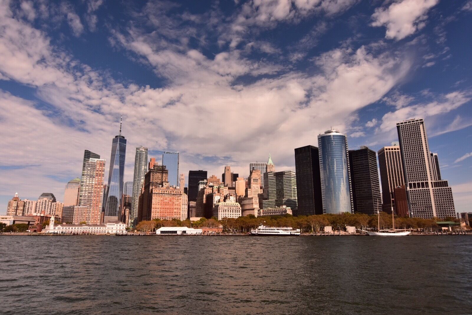Skyline View of New York on the Hudson River
