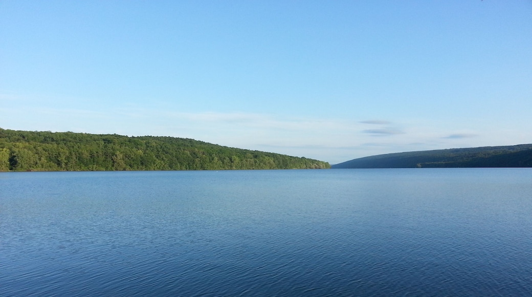 Simple, beautiful Hemlock Lake in Western New York.