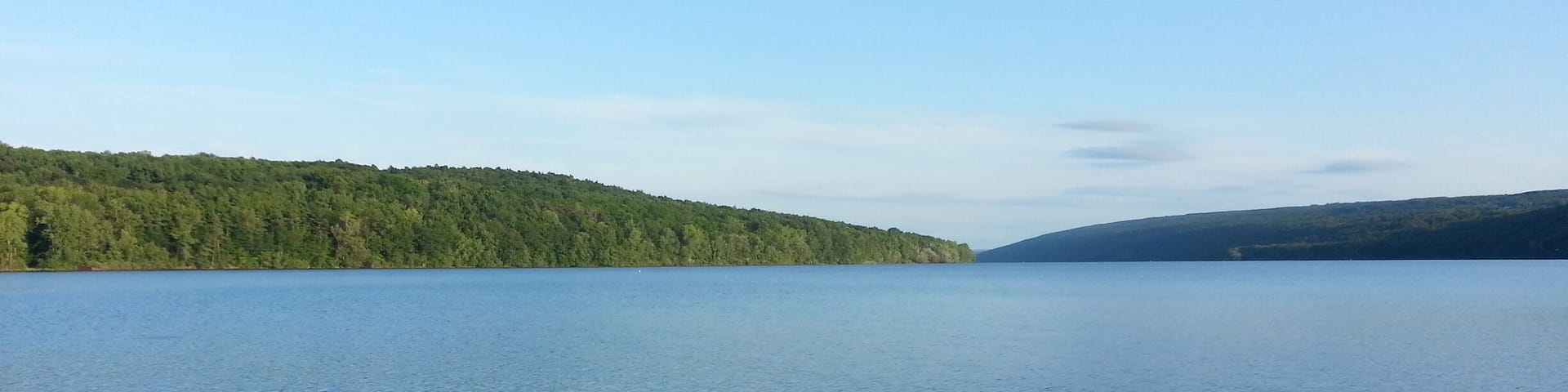 Simple, beautiful Hemlock Lake in Western New York.