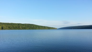 Simple, beautiful Hemlock Lake in Western New York.