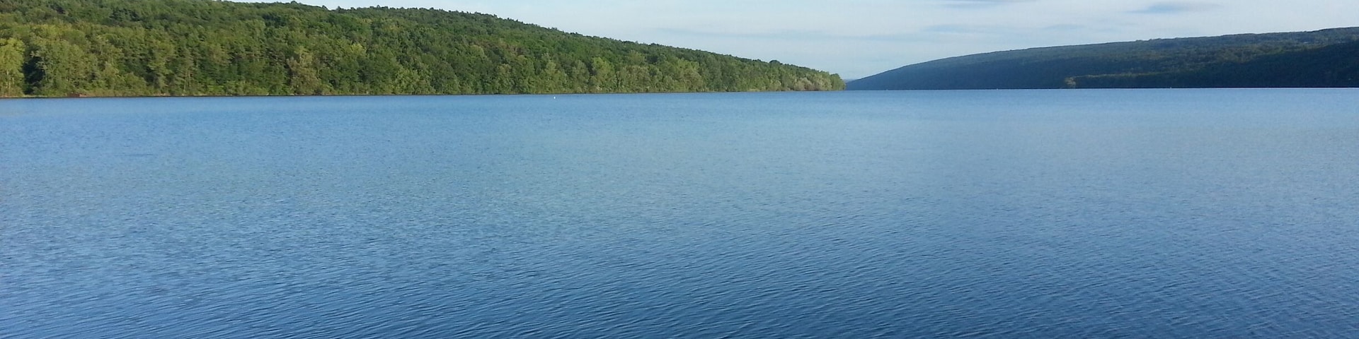Simple, beautiful Hemlock Lake in Western New York.