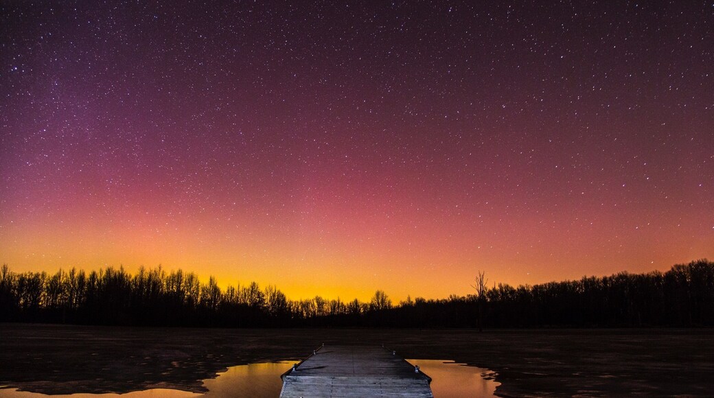 âAuroras on the dockâ
Taken during the Saint Pattyâs Day Aurora of 2015 at killdeer reservoir, a great night viewing area of the stars in Ohio