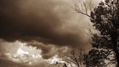 A stormy day on Nine Mile Road. West of Hammon. Oklahoma.