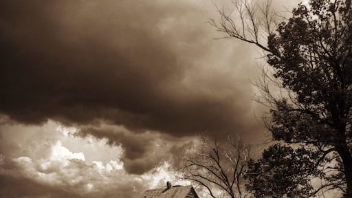 A stormy day on Nine Mile Road. West of Hammon. Oklahoma.