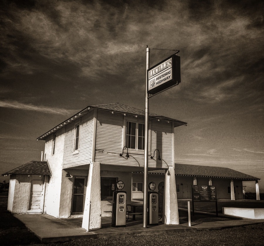 Old Route 66 Filling Station near Hydro. Oklahoma.