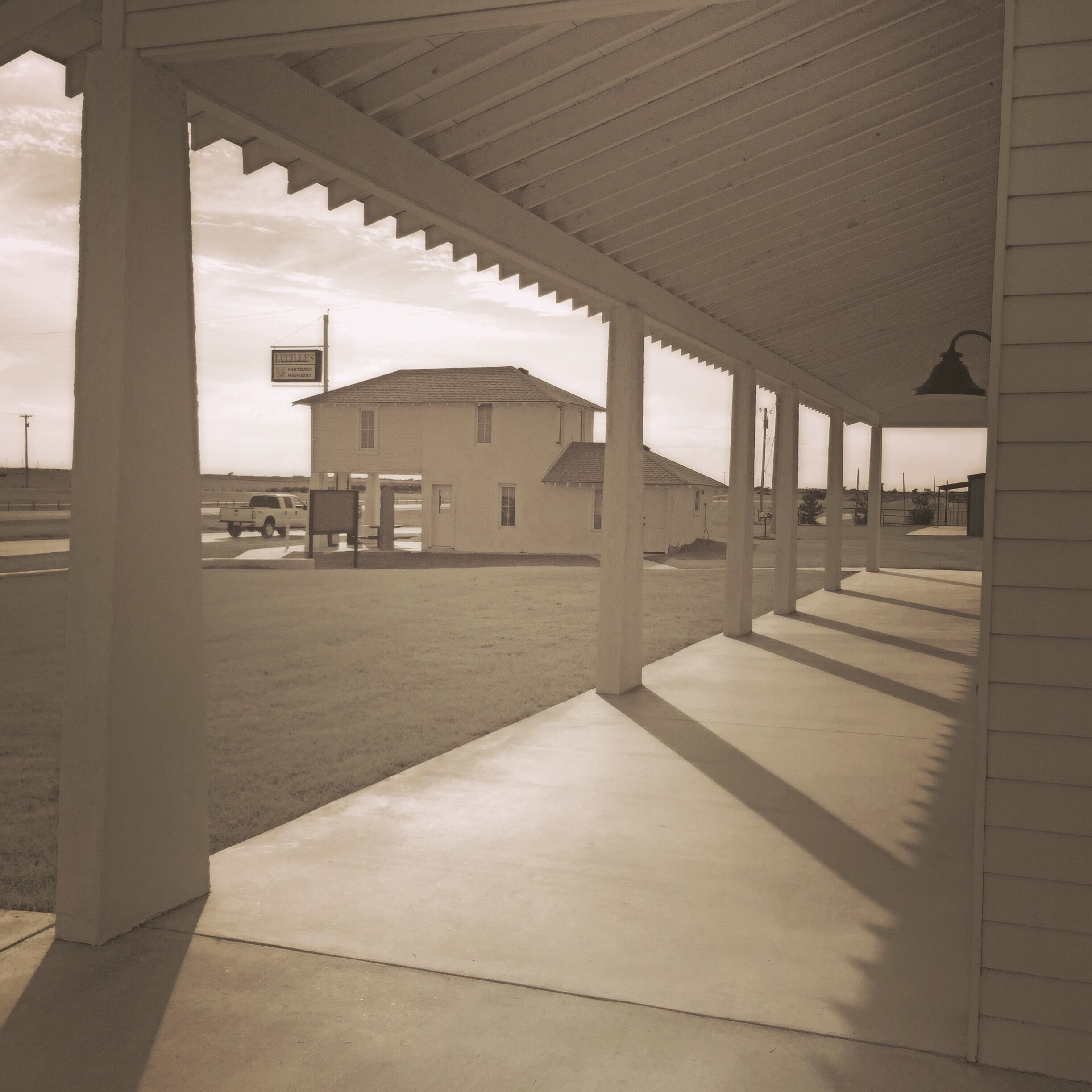 Peek through the windows for a look back in time. 