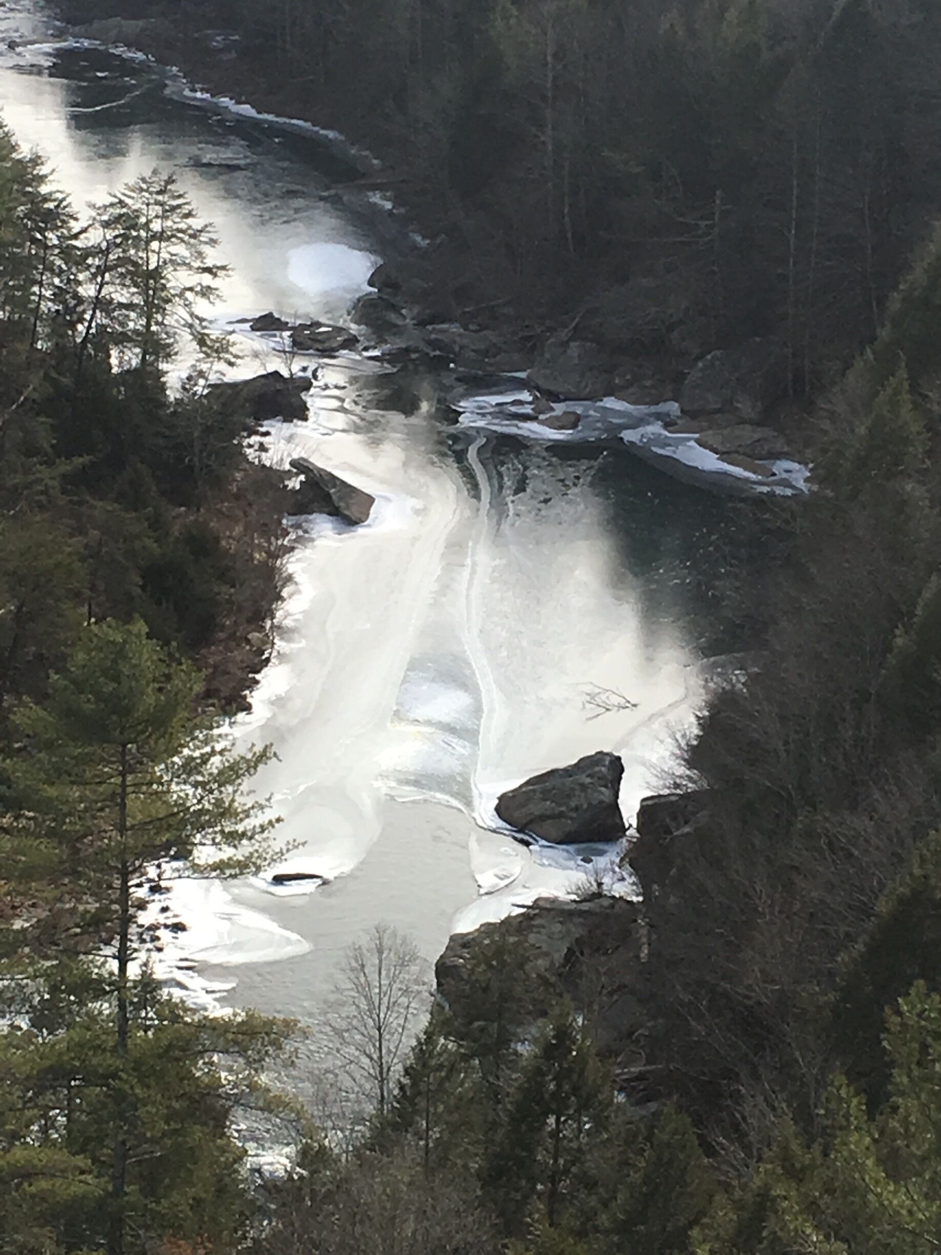 Lilly river. Frozen. So pretty. 