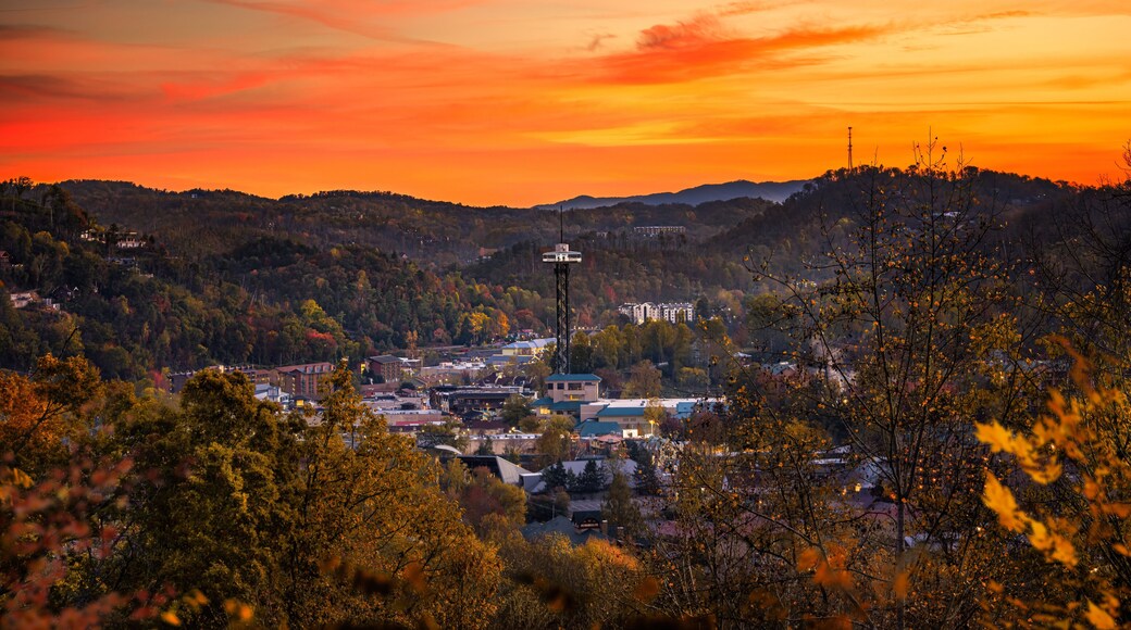 Gatlinburg overlook during sunset