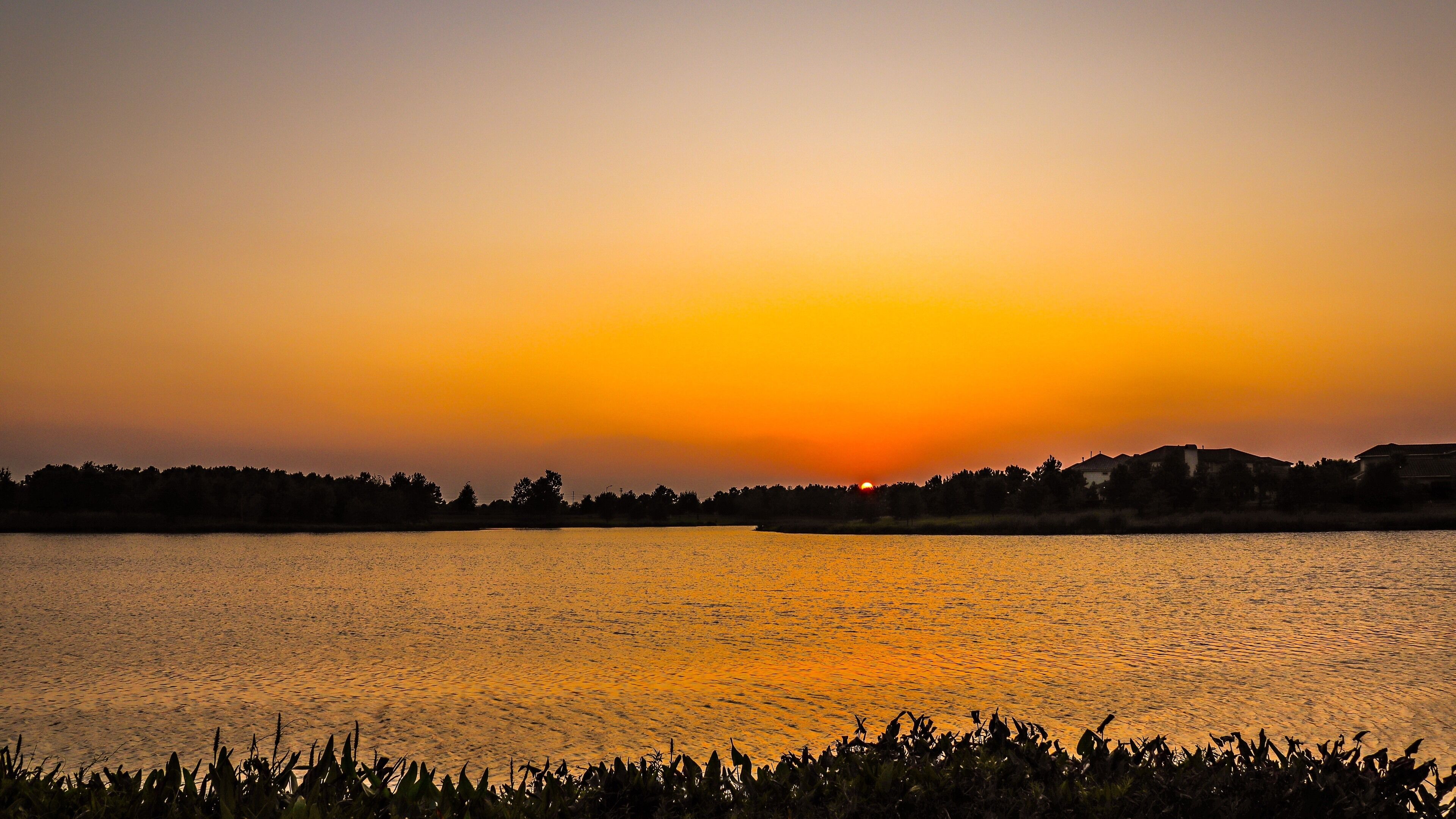 Peaceful sunset view on the far West of Houston