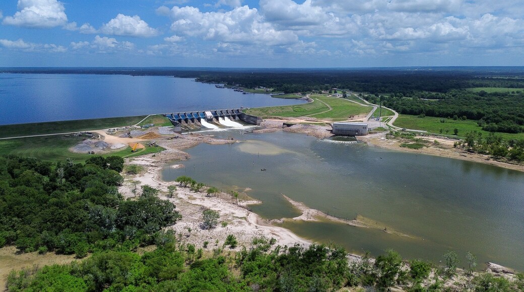 Lake Livingston Dam, the third largest lake in the State of Texas.
