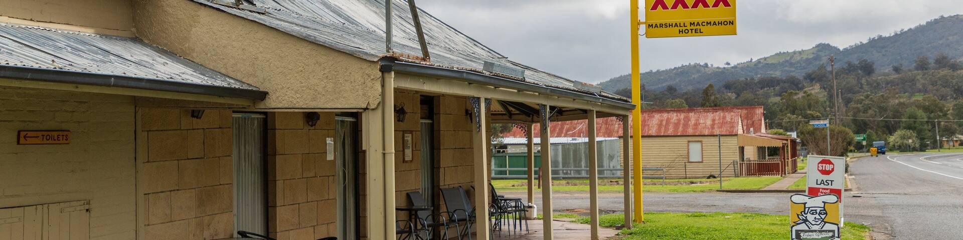 Wallabadah featuring a small town or village and signage