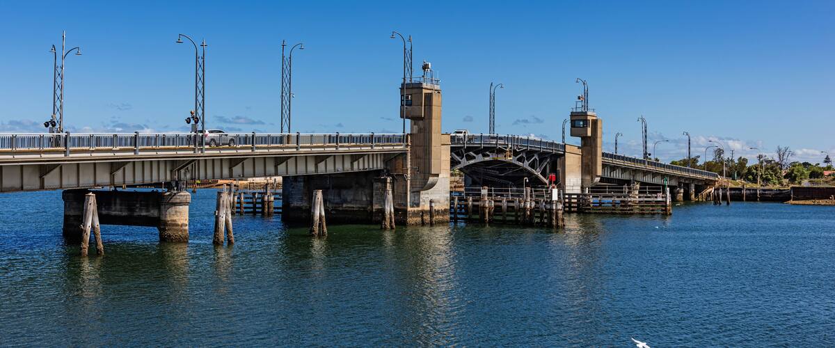 Port Adelaide, South Australia - Birkenhead Bridge across port Adelaide River