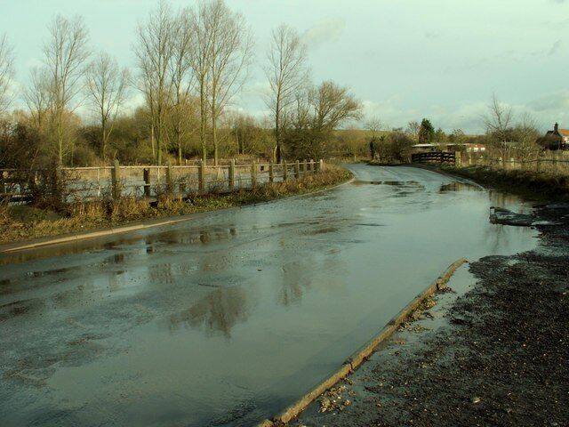 Flooding at Hallsford Bridge This area often gets flooded.