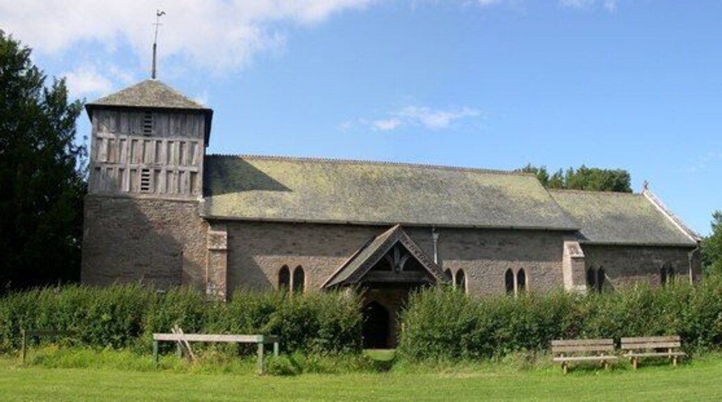 Parish church of St Michael and All Angels, Winforton, Herefordshire, seen from the south