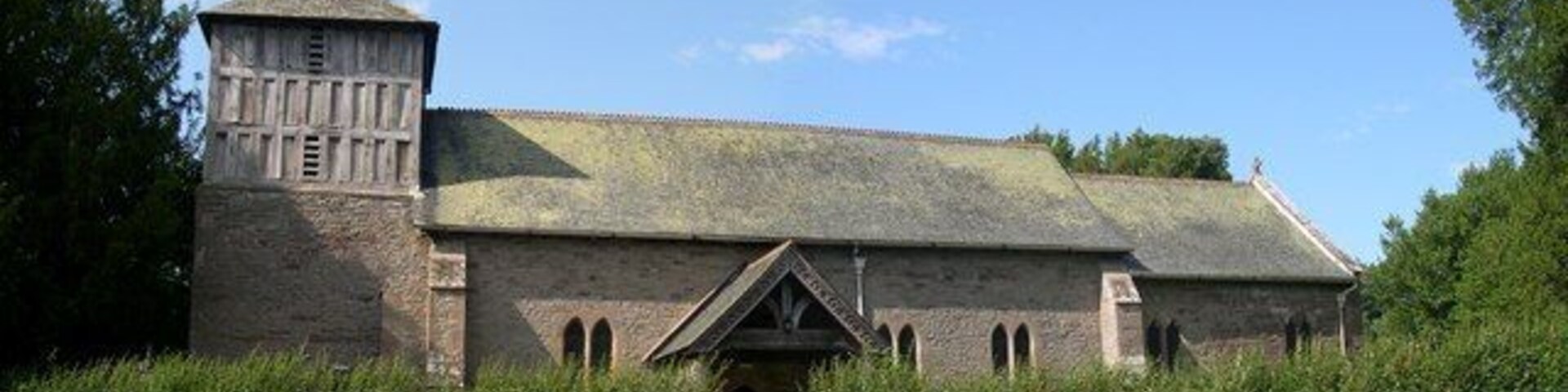 Parish church of St Michael and All Angels, Winforton, Herefordshire, seen from the south