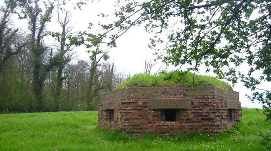 Pillbox outside Ampthill. This World War II "type 22" pillbox was built around 1940-41 and is on the edge of Laurel Wood, just outside Ampthill.