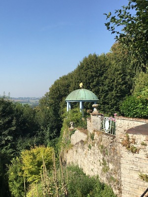The charming town of Gerberoy in Picardie near the Normandie coast is a quiet, sleepy place that is a joy to walk through. You'll find hidden cafes and numerous rose gardens. The garden in the photo is a must visit for its beautiful landscaping and lovely flowers.