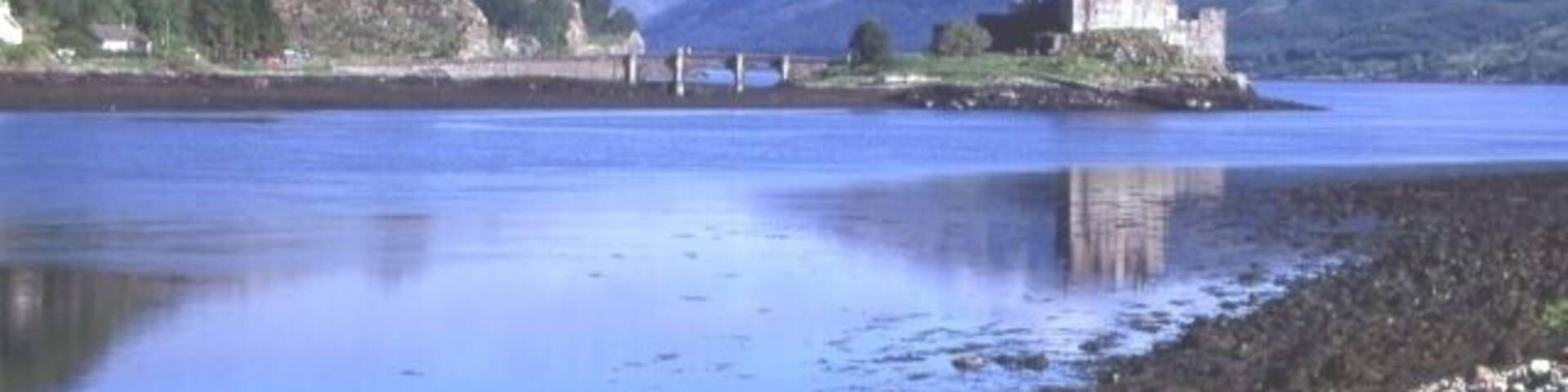 Eilean Donan Castle from Ardelve Point. A stronghold of the Mackenzies of Kintail.
