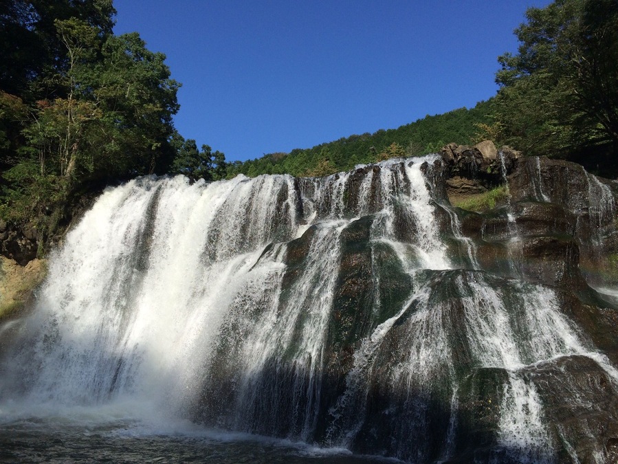 Beautiful waterfall in Karasurama city