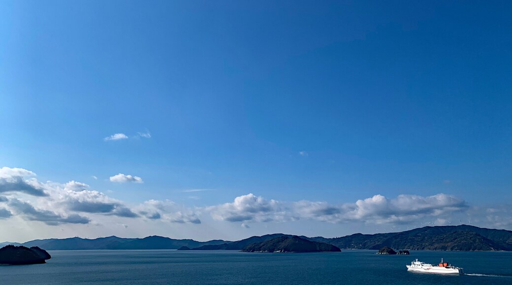 Sea, Sky, Clouds and Ship (Yawatahama, Ehime, Shikoku, Japan)