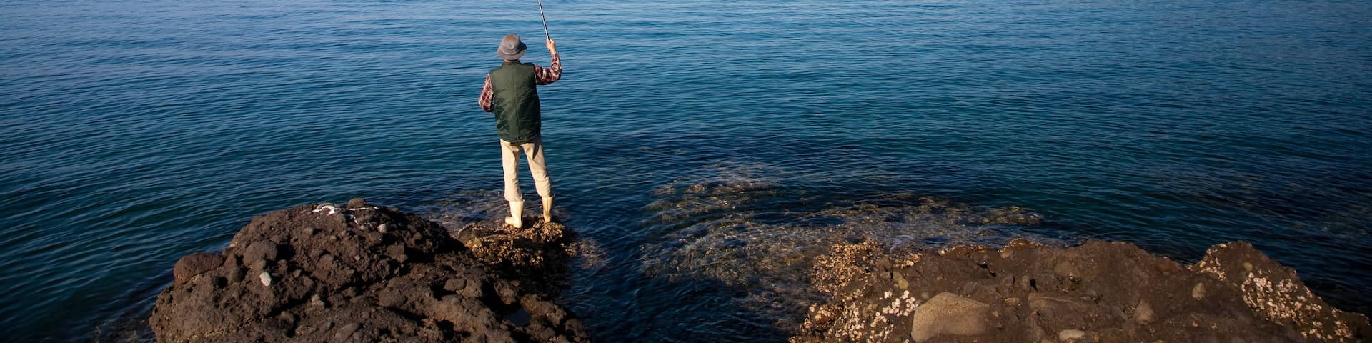 Old man fishing.Minamata.Kumamoto.Japan
