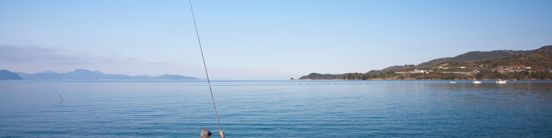 Old man fishing.Minamata.Kumamoto.Japan