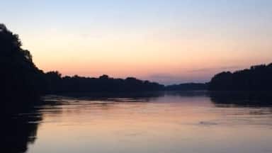 Sunset on the river Drava #goldenhour