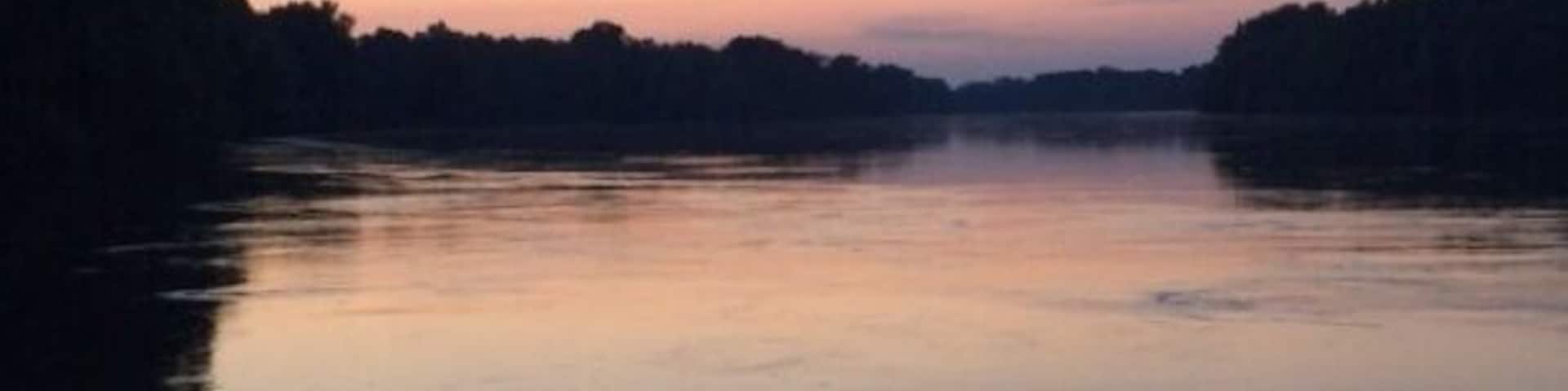 Sunset on the river Drava #goldenhour