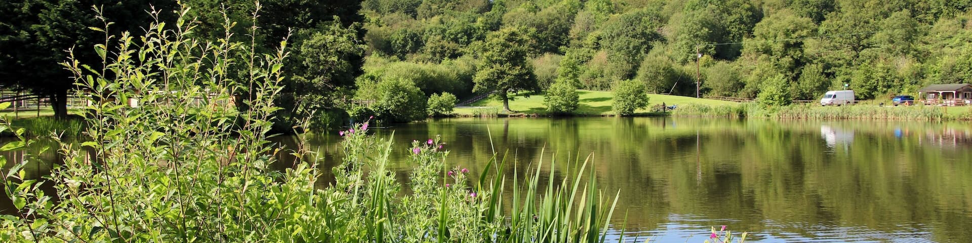 #fishery #reindeerlodge #wales #views #nature #greenery #green #lake #fishinglake #blueskys