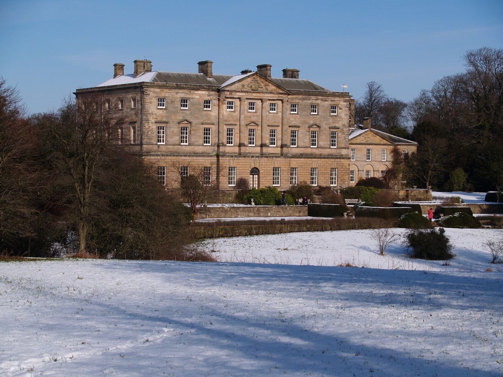 Howick Hall in winter sunshine