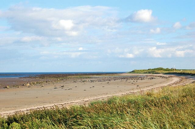 Beach at Boulmer looking south to Seaton Point