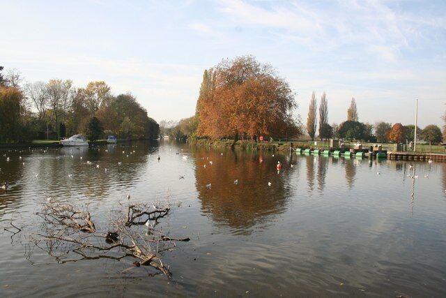 River Ouse Looking north west from the Main Sluice at Godmanchester