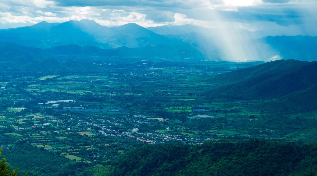 Panoramic view of Salama, from viewpoint on the road.