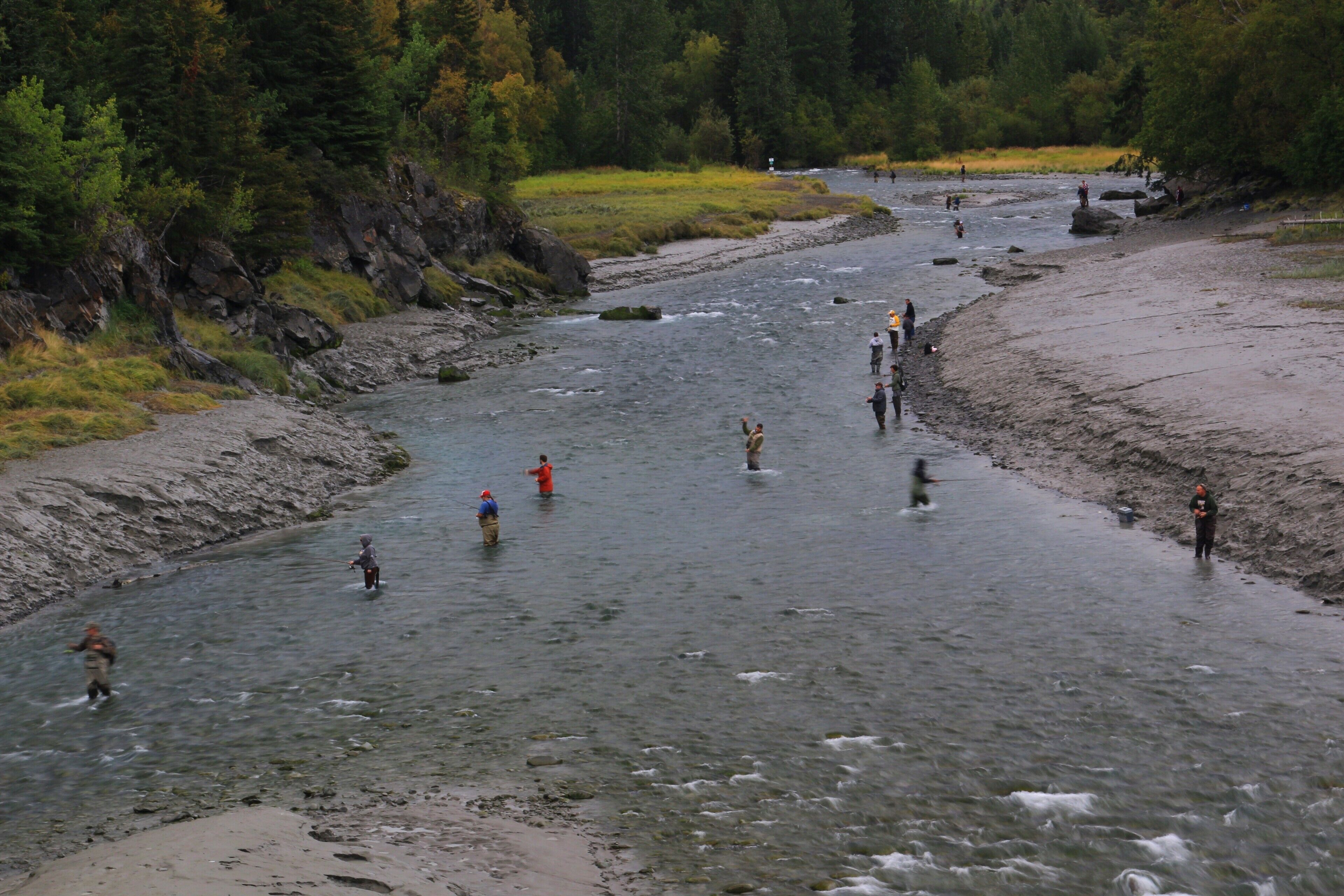 Local Alaskan Fisherman filling up their freezers for the winter!