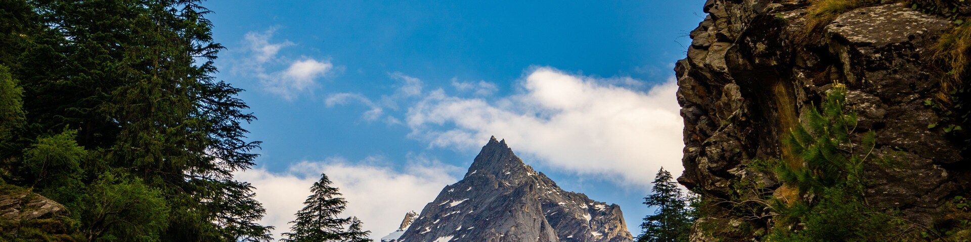 Majestic Horn of Harsil Peaks with Glacial River, Uttarkashi, India