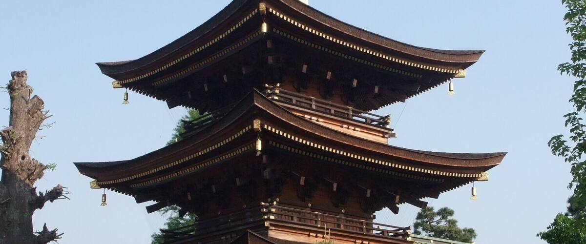 Three-storied Pagoda at the Sangaku-in temple in Warabi-shi, Saitama