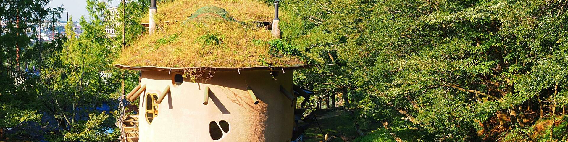 funny house scenary of akebono children's forest park Hanno city Saitama,Japan