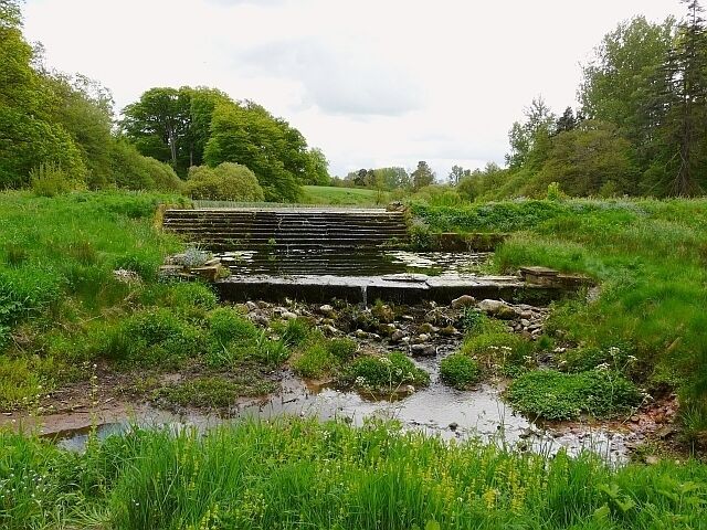 Cascade, Hutton-in-the-Forest Made in the 1730s. The grounds here are full of colourful wild flowers.
